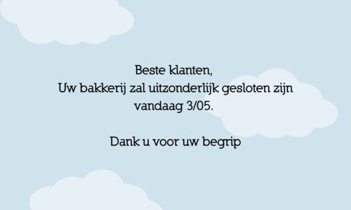 Uitzonderlijke sluiting op dinsdag 3 mei